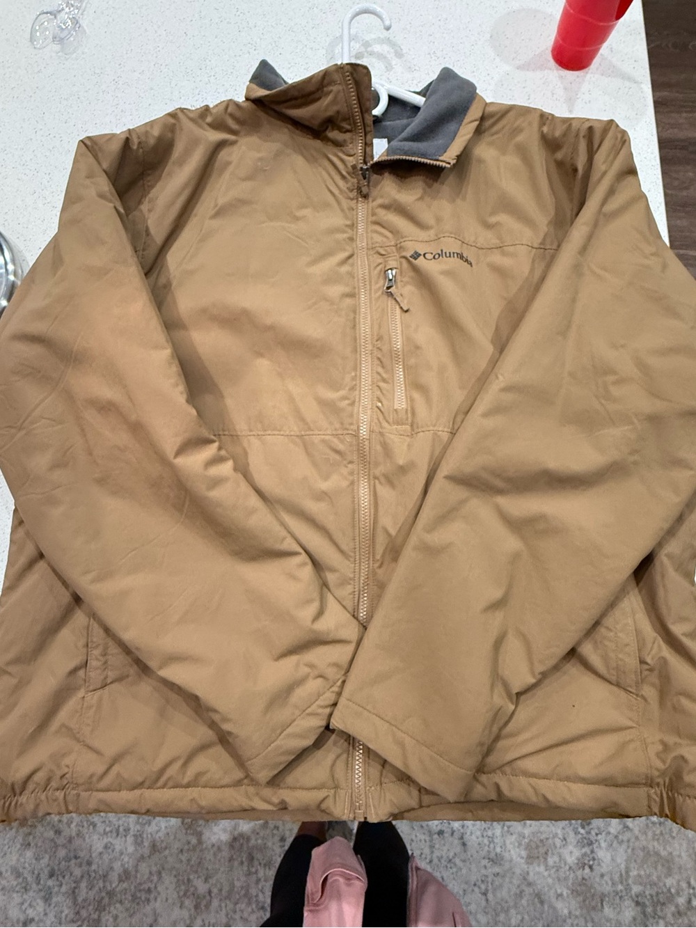 Columbia Men's Brown Performance Jacket with Zip Chest Pocket